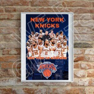 Super Cool NY Knicks 11x17 Art Print (City Background, New York or Nowhere)